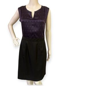 Banana Republic Black and Purple Color block dress